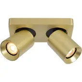 Lucide Spot de plafond double doré orientable 2xGU10 5W Nigel