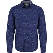 Tom Tailor Printed 1034883 Long Sleeve Shirt Bleu L Homme