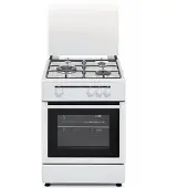 Vitrokitchen Cb5530bb Butane Gas Kitchen With Oven 3 Burners Blanc