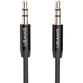 Usams Adaptateur jack audio 3,5m 3,5m 1m czarnyblack YP101 YP01 (1 m, Câble AUX)