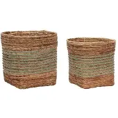Hubsch Lot de 2 paniers Reveal