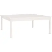 vidaXL Table basse blanche 100x100x40 cm pin massif
