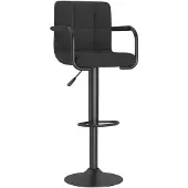 vidaXL Tabouret de bar noir tissu