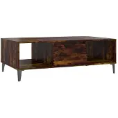 vidaXL Table basse chêne fumé 103,5x60x35 cm Bois composite