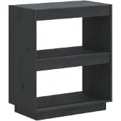 vidaXL Bibliothèque Gris 60x35x71 cm Bois de pin massif