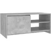 vidaXL Table basse gris béton 102x50x45 cm Bois composite