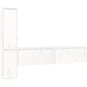 vidaXL Armoires TV 4 pcs. Blanc Pin massif