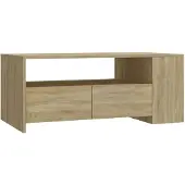 vidaXL Table basse chêne Sonoma 102x55x42 cm Bois composite