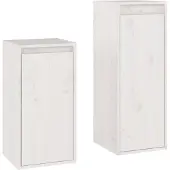 vidaXL Armoires TV 2 pcs. Pin massif blanc