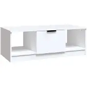 vidaXL Table basse blanche 102x50x36 cm Bois composite
