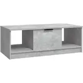 vidaXL Table basse gris béton 102x50x36 cm Bois composite