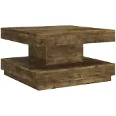vidaXL Table basse marron foncé 60x60x35 cm MDF