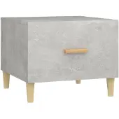 vidaXL Table basse gris béton 50x50x40 m Bois composite