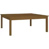 vidaXL Table basse marron miel 100x100x40 cm pin massif