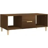 vidaXL Table basse marron imitation chêne 102x50x40 cm Bois composite