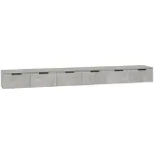 vidaXL Armoires murales 2 pcs Gris béton 102x30x20cm Bois d'ingénierie