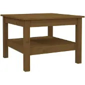 vidaXL Table basse marron miel 55x55x40 cm pin massif