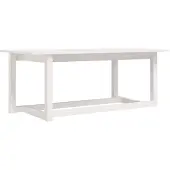 vidaXL Table basse blanche 110x55x45 cm pin massif