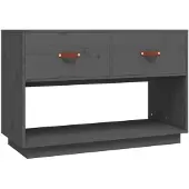 vidaXL Armoire TV Gris 90x40x60 cm Pin massif