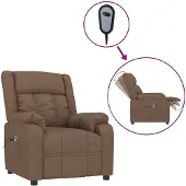 vidaXL Fauteuil relax électrique marron Tissu
