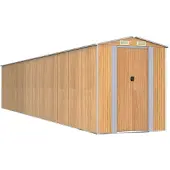 vidaXL Abri de jardin marron clair 192x1021x223 cm Acier galvanisé