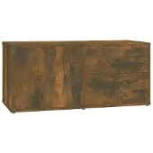 vidaXL Armoire TV chêne fumé 80x34x36 cm bois composite