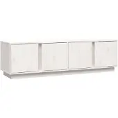 vidaXL Armoire TV Blanc 140x40x40 cm Pin massif