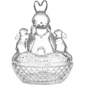 Clayre & Eef Pot en verre Lapin 12x9x17 cm Verre transparent