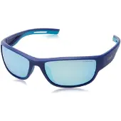 Polaroid Eyewear Lunettes de soleil Sport 7028 - S PJP 5X Bleu Miroir polarisants - Monture enveloppante en plastique