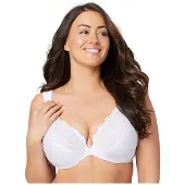 Glamorise 1245 Plunge Bra, Transparent, Blanc, 130B Women's