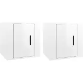 vidaXL Armoires murales TV 2 pcs. Blanc brillant 40x34,5x40 cm