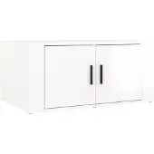 vidaXL Table basse blanc brillant 80x50x36 cm bois composite