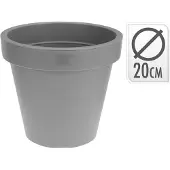 Ecken & Kanten Pot De Culture Gris Diam 20 Cm