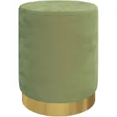vidaXL Tabouret de rangement rond Vert moutarde Velours 31 x 37 cm