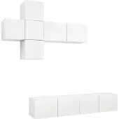 vidaXL Ensemble d'armoires TV 7 pièces blanc bois composite