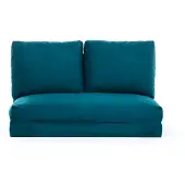 Hannah Home , Taida - Vert pétrole, Canapés-lits, Canapé-lit 2 places, Vert pétrole, Polyester, 120 x 62 x 68 x cm