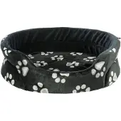 Trixie Panier pour chien Jimmy ovale noir avec impression de pattes