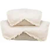 Trixie Coussin extravagant BOHO carré, 70 x 70 cm, beige