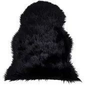 You do it Peau d'agneau noire luxueuse 50x85 cm Polyester