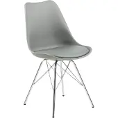 Giga Chaise coquille Irma - gris/chrome