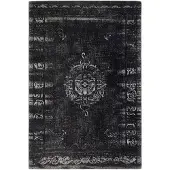 Nordal Grand tapis tissé - gris foncé / noir 160x240