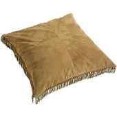 Nordal Coussin en cuir hippie avec rembourrage - marron 100x100cm