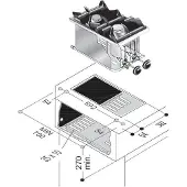 CombiSteel Plaque de cuisson à gaz encastrable, 2 brûleurs, 7 kW