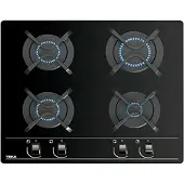 Teka GBC 64000, Noir, Encastrable, 60 cm, Gaz, Verre, 4 zones