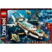 LEGO 71756 NINJAGO voilier aquatique, jouet sous-marin avec 1 figurine ninja incl. figurines de Kai & NYA, cadeaux pour enfants, garçons et filles dès 9 ans