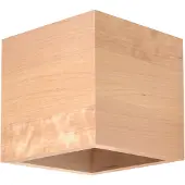 Sollux Applique QUAD en bois naturel 1xG9 8W bois 10x12x10cm