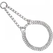 Nobby Chaîne Collier Ras De Cou 2rangs Chromé