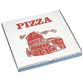 IEZZY horeca en cate Boîte à pizza carrée, Contenant à usage unique, Rouge, Blanc