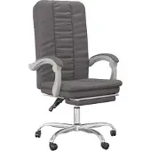 vidaXL Fauteuil inclinable de bureau Gris Similicuir