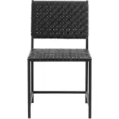 Nordal Chaise en cuir noir